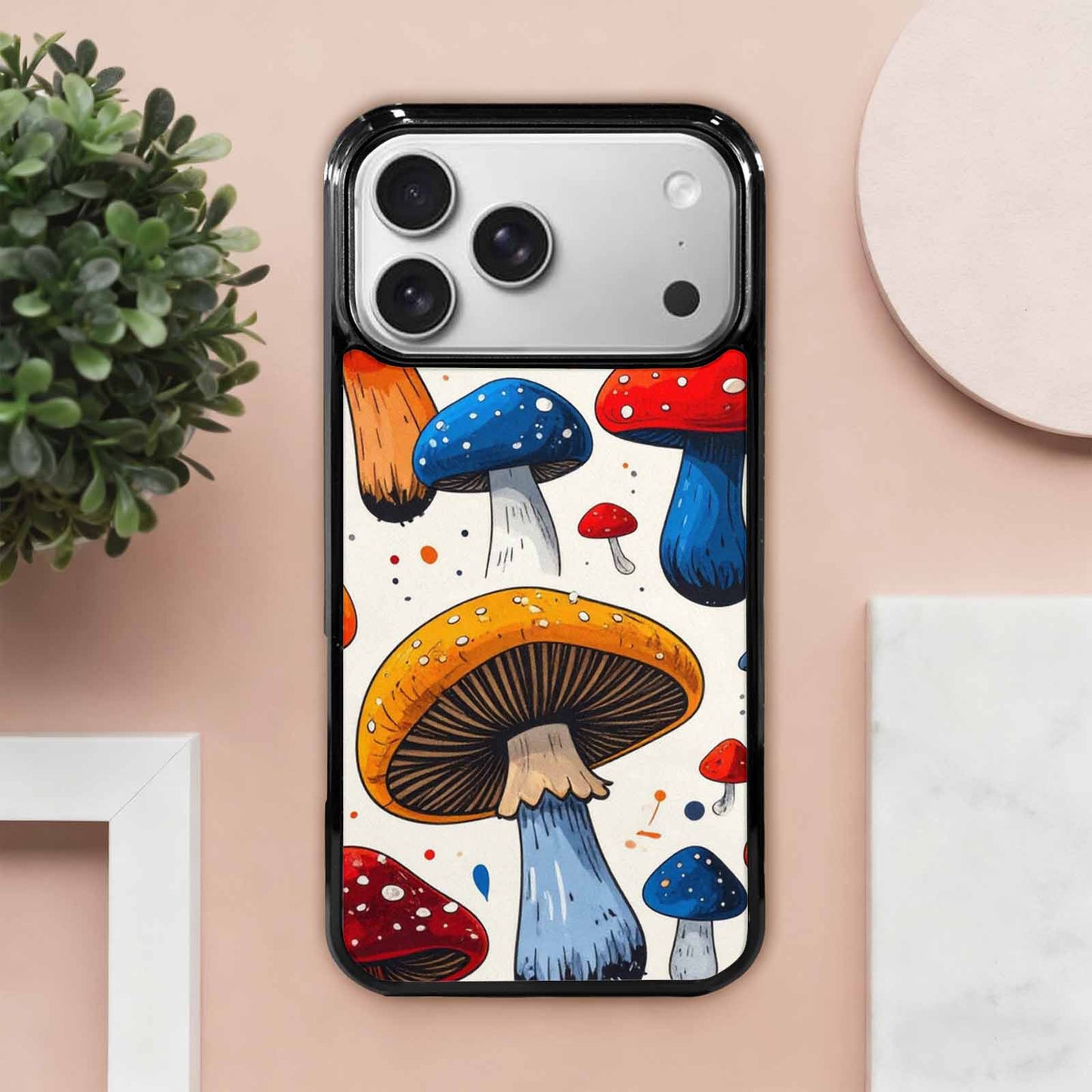 iPhone 17 Pro Max Case — Vivid Winter Mushroom Cartoon Cute, Custom Printed Phone Case