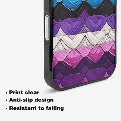 iPhone 16 Plus Case — Genderfluid Flag Color Theme Small Rainbow, Custom Printed Phone Case