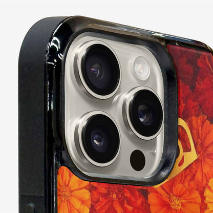 iPhone 15 Pro Max Case — Marigold Day Of The Dead Marigold, Custom Designed Case Cover