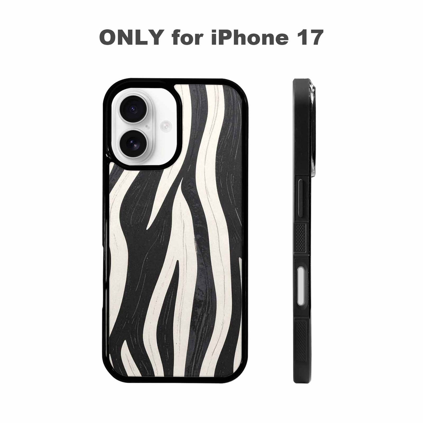 iPhone 17 Case — Modern Zebra Stripe Animal Print, Unique Phone Case Design