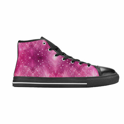 MEN'S Galaxy Art - High Top Canvas Cottagecore Shoes