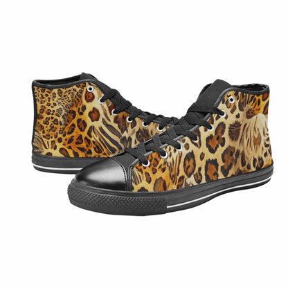 MEN'S Animal Print High Top Canvas Surreal Sneakers