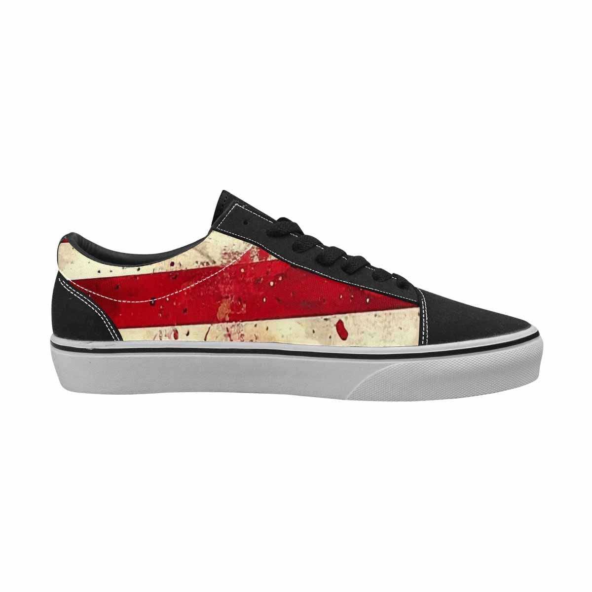 MEN'S American Flag Stars Canvas Lace-Up Wallpaper Art Custom Shoes