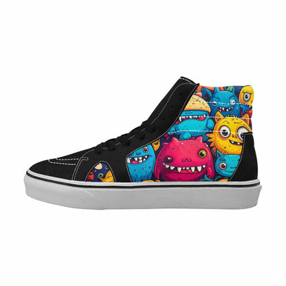 MEN'S Cartoon Monster Character High Top Canvas Surreal Shoes