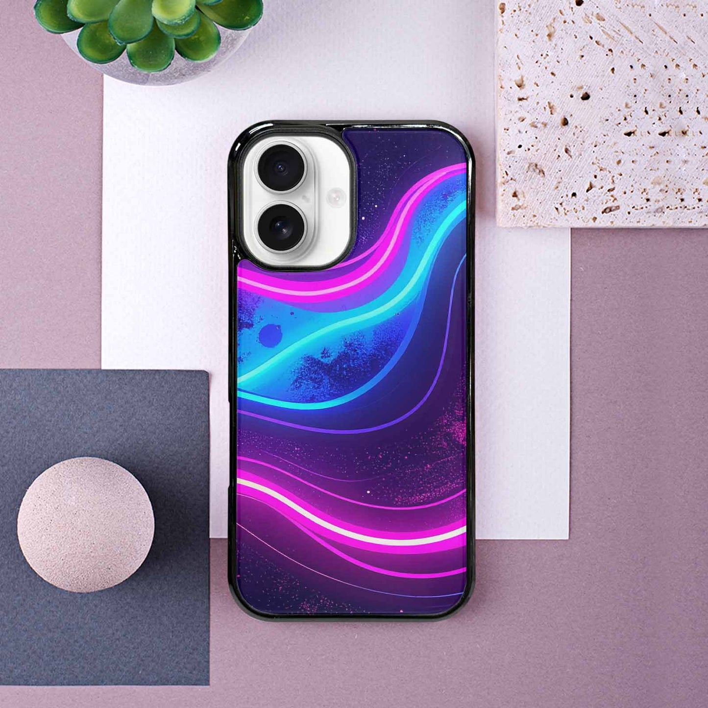 iPhone 16 Case — 80s Neon Cartoon Custom, Original Design Phone Case
