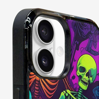 iPhone 16 Plus Case — Glowing Skeleton Pattern Hundreds Of Small, Personalized Phone Case