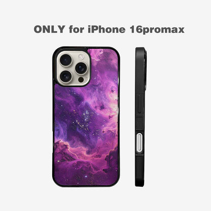 iPhone 16 Pro Max Case — Purple Color Tones Nebula Texture With, Customized Protective Case