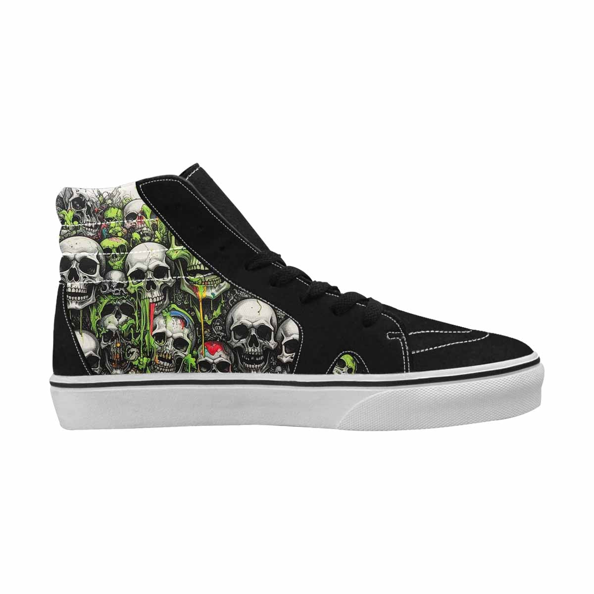 MEN'S Rainbow From Skull S High Top Canvas Cottagecore Custom Sneakers