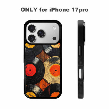 iPhone 17 Pro Case — Retro Wood Grain Vinyl Retro Vintage, Customized Protective Case
