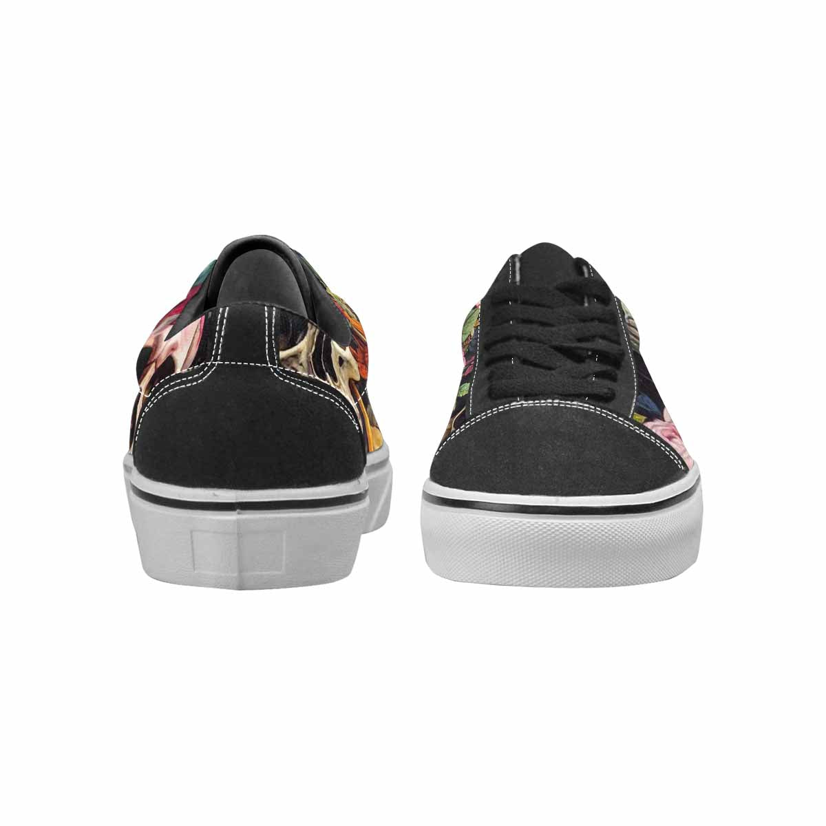 WOMEN'S Skulls Roses Melting Skulls Lace-Up Canvas Vivid Sneakers
