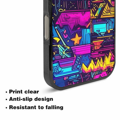 iPhone 16 Pro Case — 80s Retro Motif 80s Retro Motifs, Customized Protective Case