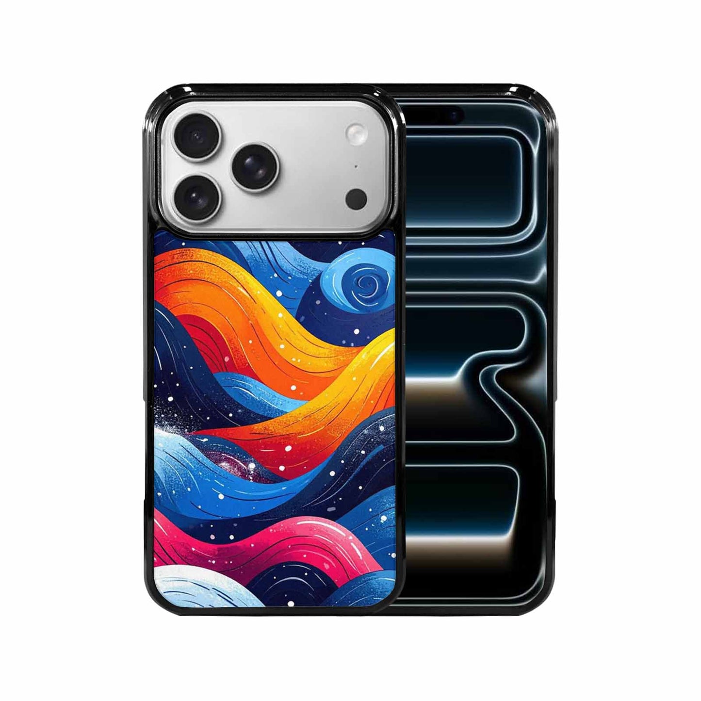 iPhone 17 Pro Max Case — Glossy Winter Wave Cartoon Cute, Custom Art Phone Cover