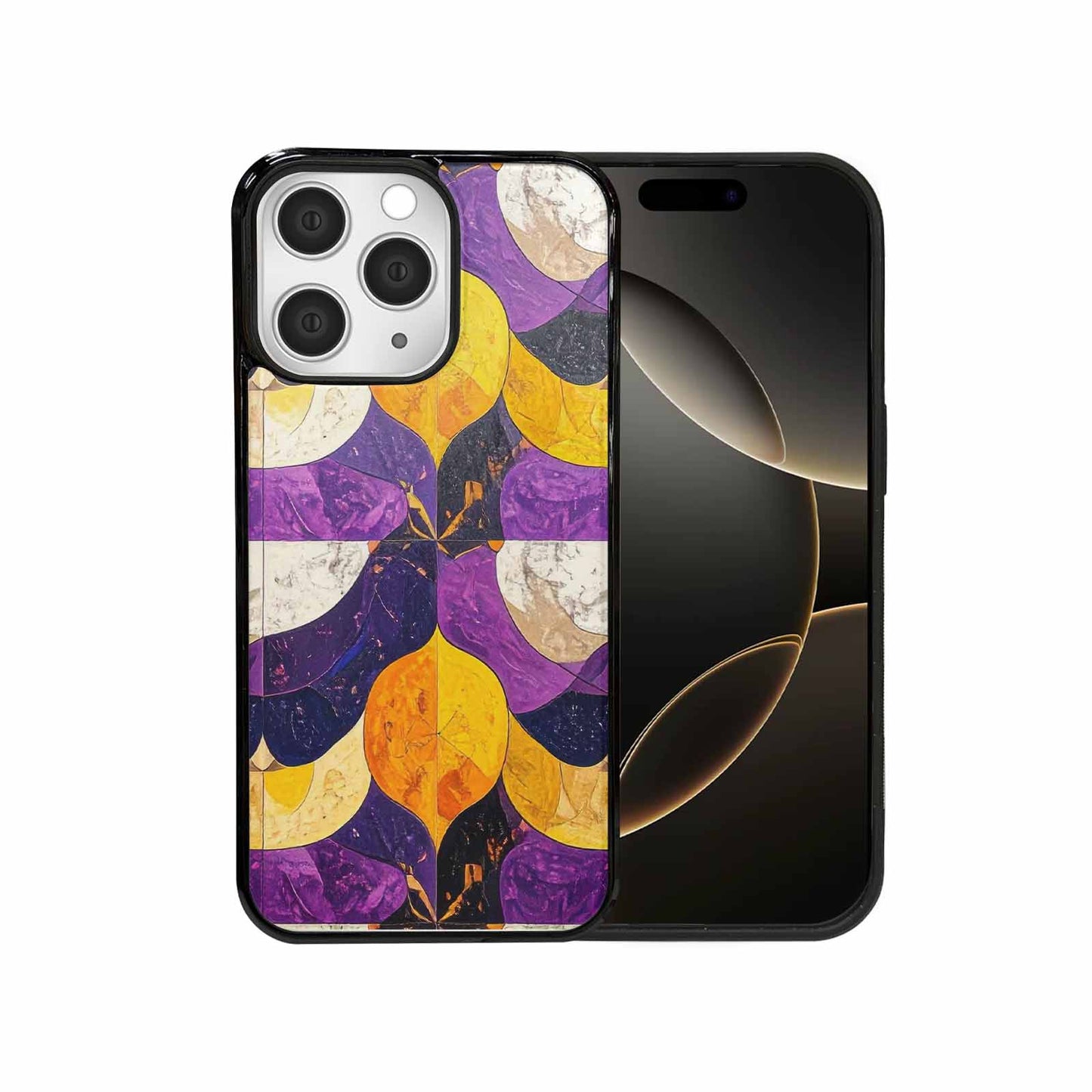 iPhone 15 Pro Max Case — Nonbinary Flag Color Theme Small Rainbow, Unique Phone Case Design