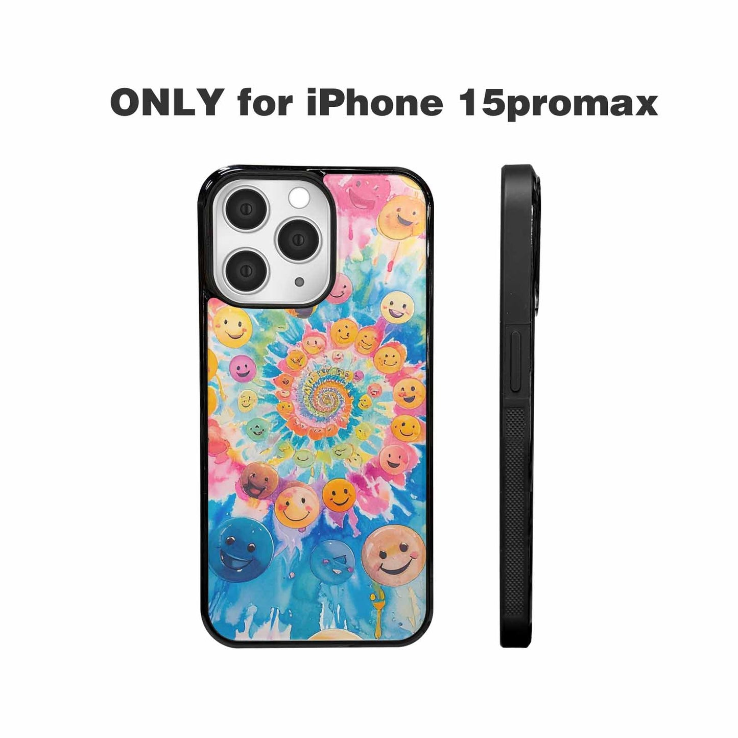 iPhone 15 Pro Max Case — Smiley Facessmiley Faces Tie D, Customized Protective Case
