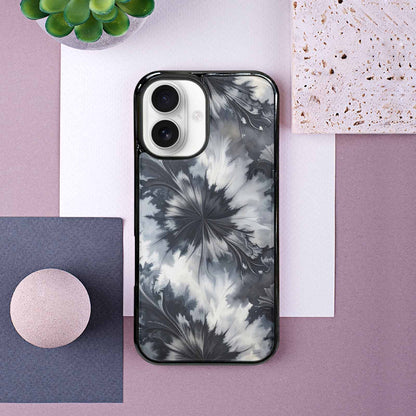 iPhone 16 Case — Tie Dye Black And Gray Blended, Custom Phone Case