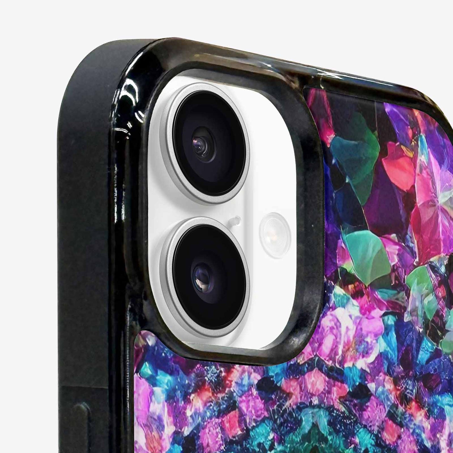 iPhone 16 Plus Case — Crystal Mandala Art Seamless Pattern Vibrant, Personalized Phone Case