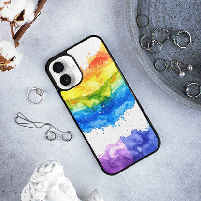 iPhone 16 Plus Case — Watercolor Splash Abstract Pattern Seamless Repeat, Custom Designed Case Cover