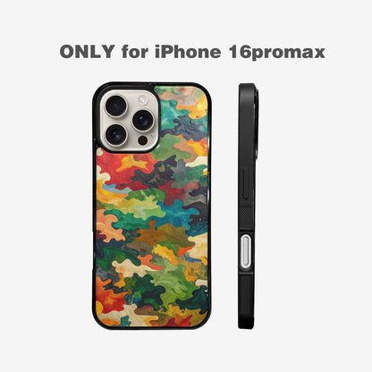iPhone 16 Pro Max Case — Camo Patches Full Color Vibrant Camo, Custom Printed Phone Case