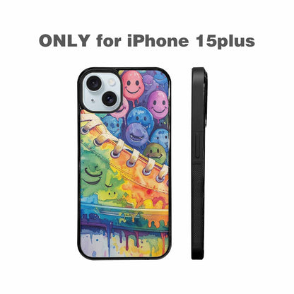 iPhone 15 Plus Case — Smiley Facessmiley Faces Tie D, Personalized Phone Case