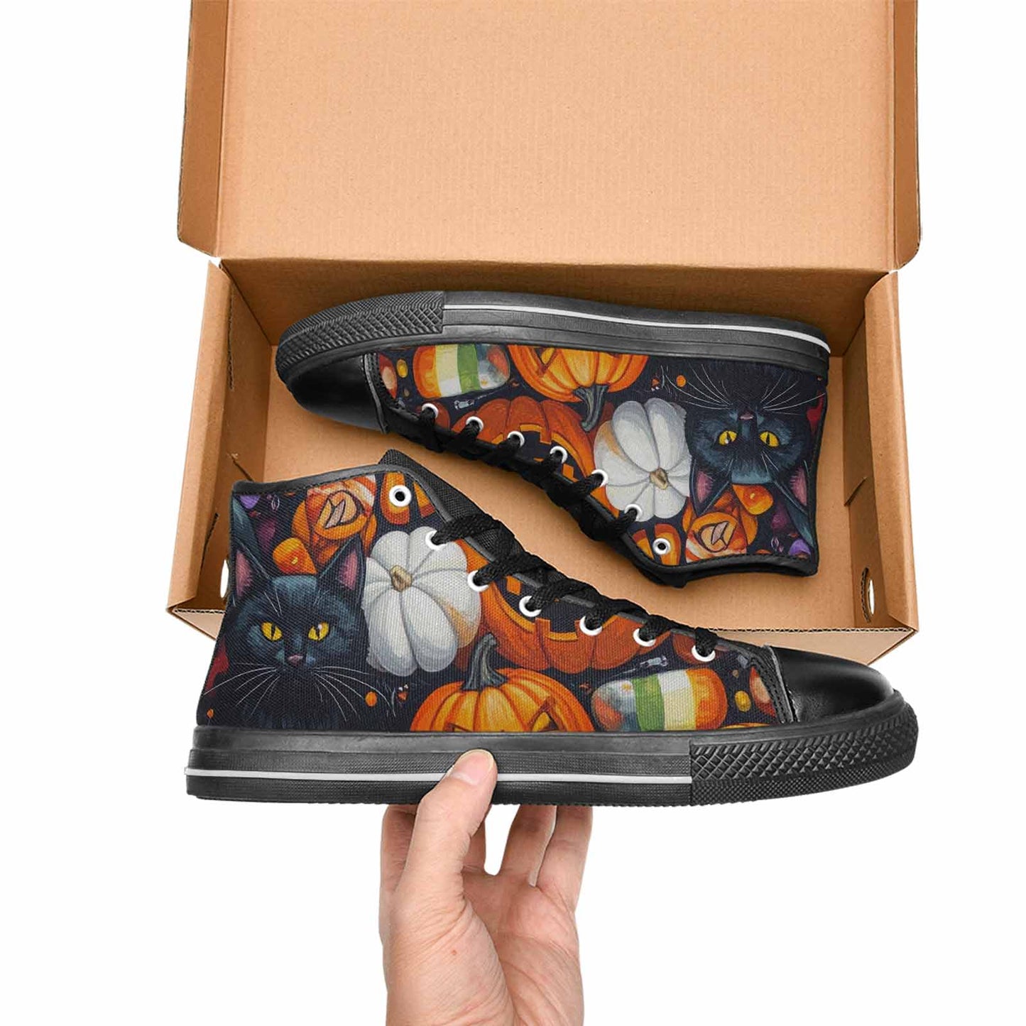 MEN'S Halloween High Top Canvas Cottagecore Sneakers