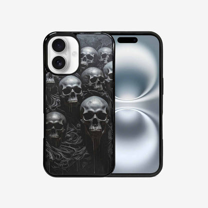 iPhone 16 Case — Grey Dark Black And Grey Tones, Custom Print Case Cover