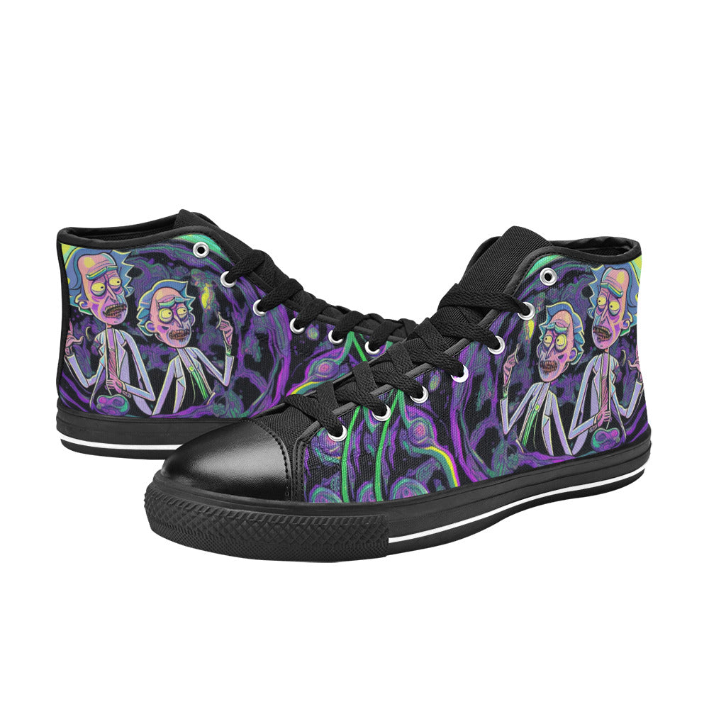 MEN'S Trippy Freestyle Artwork Men’S High Top Canvas Wallpaper Art Custom Shoes