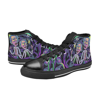 MEN'S Trippy Freestyle Artwork Men’S High Top Canvas Wallpaper Art Custom Shoes