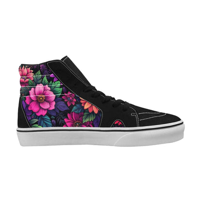 MEN'S Trippy Floral Chaos High Top Skateboarding Dreamcore Custom Shoes