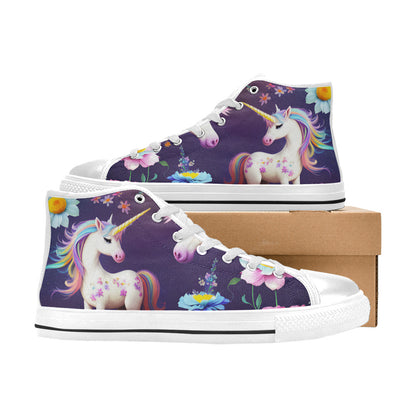 WOMEN'S Unicorns Please High Top Canvas Grunge Shoes