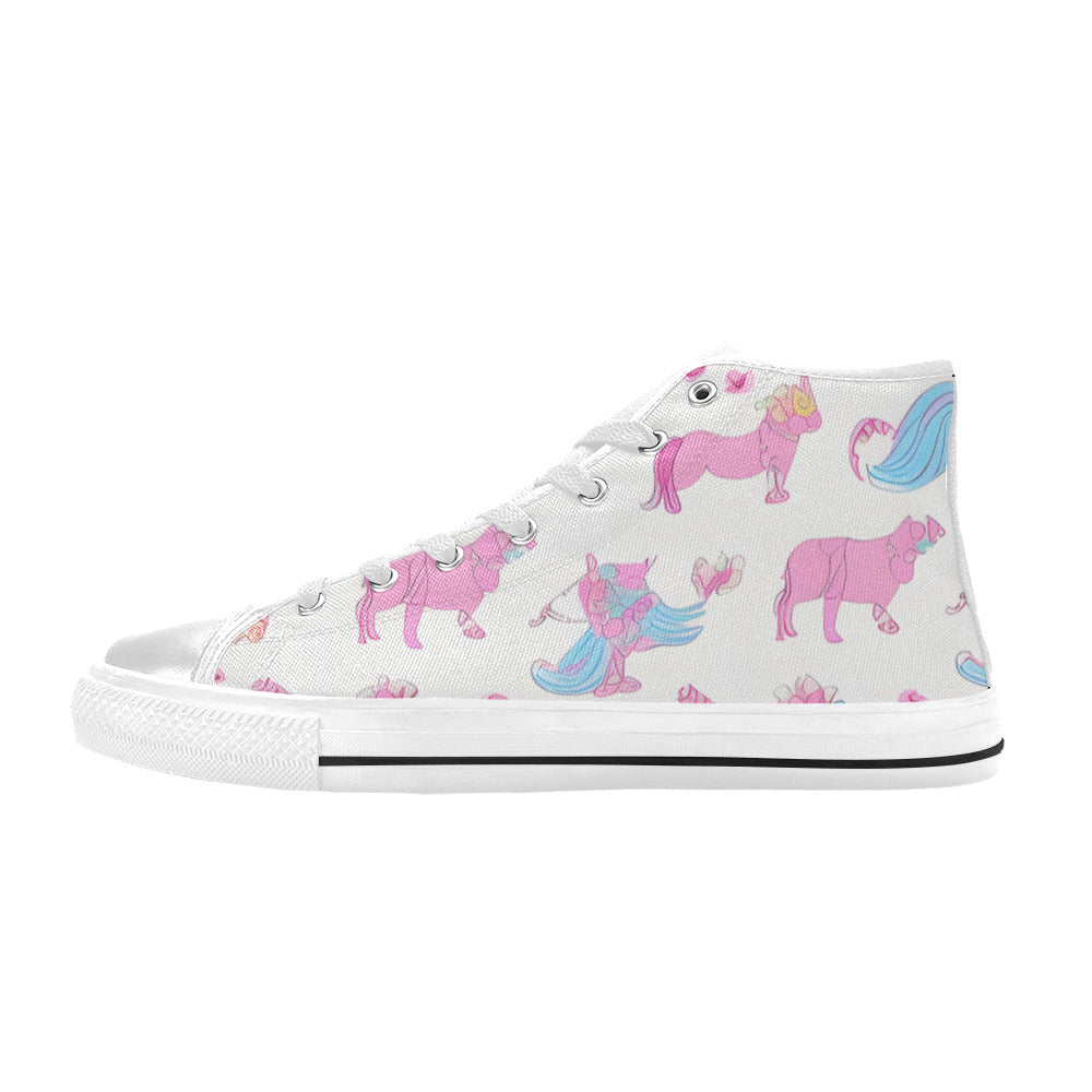 WOMEN'S Cc Unicorn Art Unicorns High Top Canvas Vivid Custom Shoes