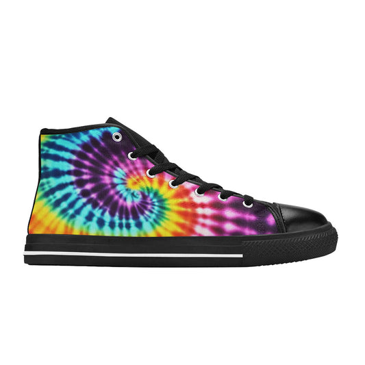 WOMEN'S Cc Tie Dye Art High Top Canvas Aesthetic Shoes