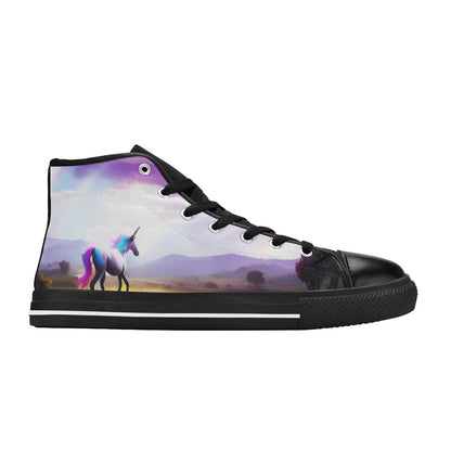 WOMEN'S Unicorn Beauty Art High Top Canvas Dreamcore Sneakers