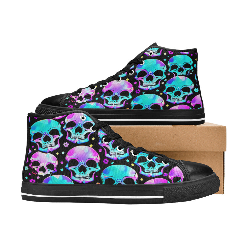 WOMEN'S Bright Skulls High Top Canvas Dreamcore Shoes