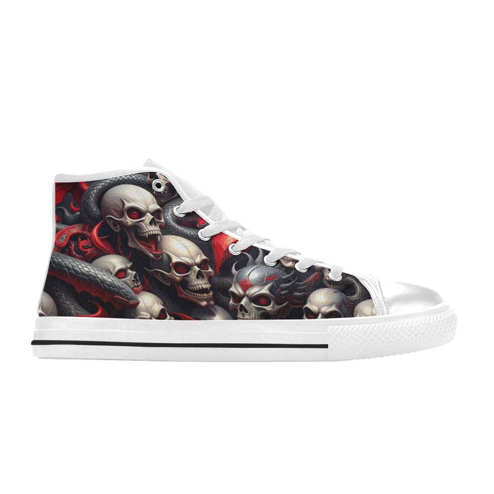 MEN'S Snake Dagger Skull Dark High Top Canvas Cottagecore Custom Sneakers