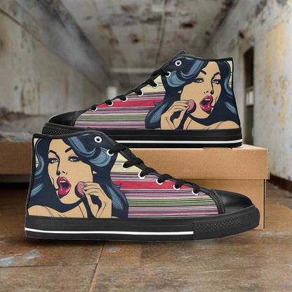 Wolf Blue Gold Vivid Bold Art - Freaky Shoes