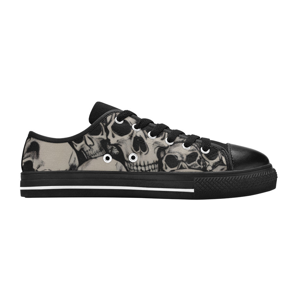 MEN'S Cc Retro Skulls Art Canvas Wallpaper Art Custom Shoes