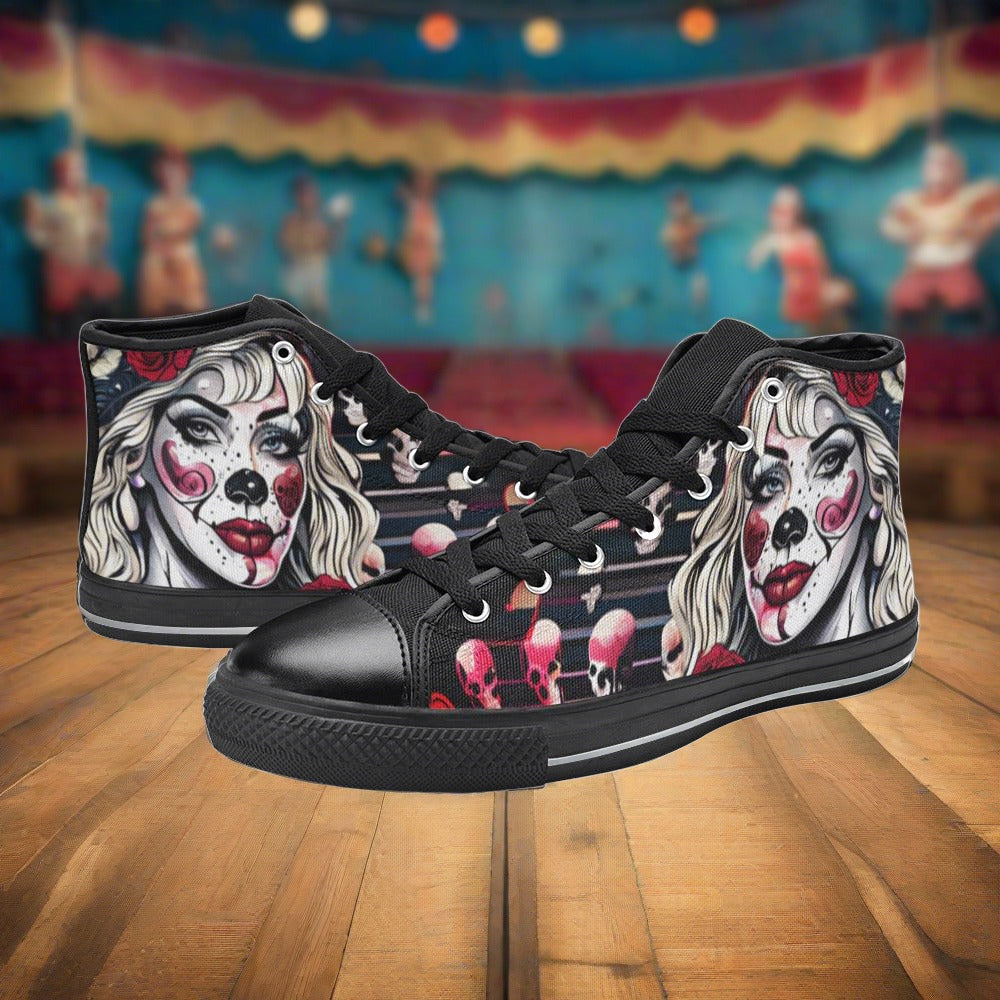 Wolf Silver Blue Vivid Bold Art - Freaky Shoes