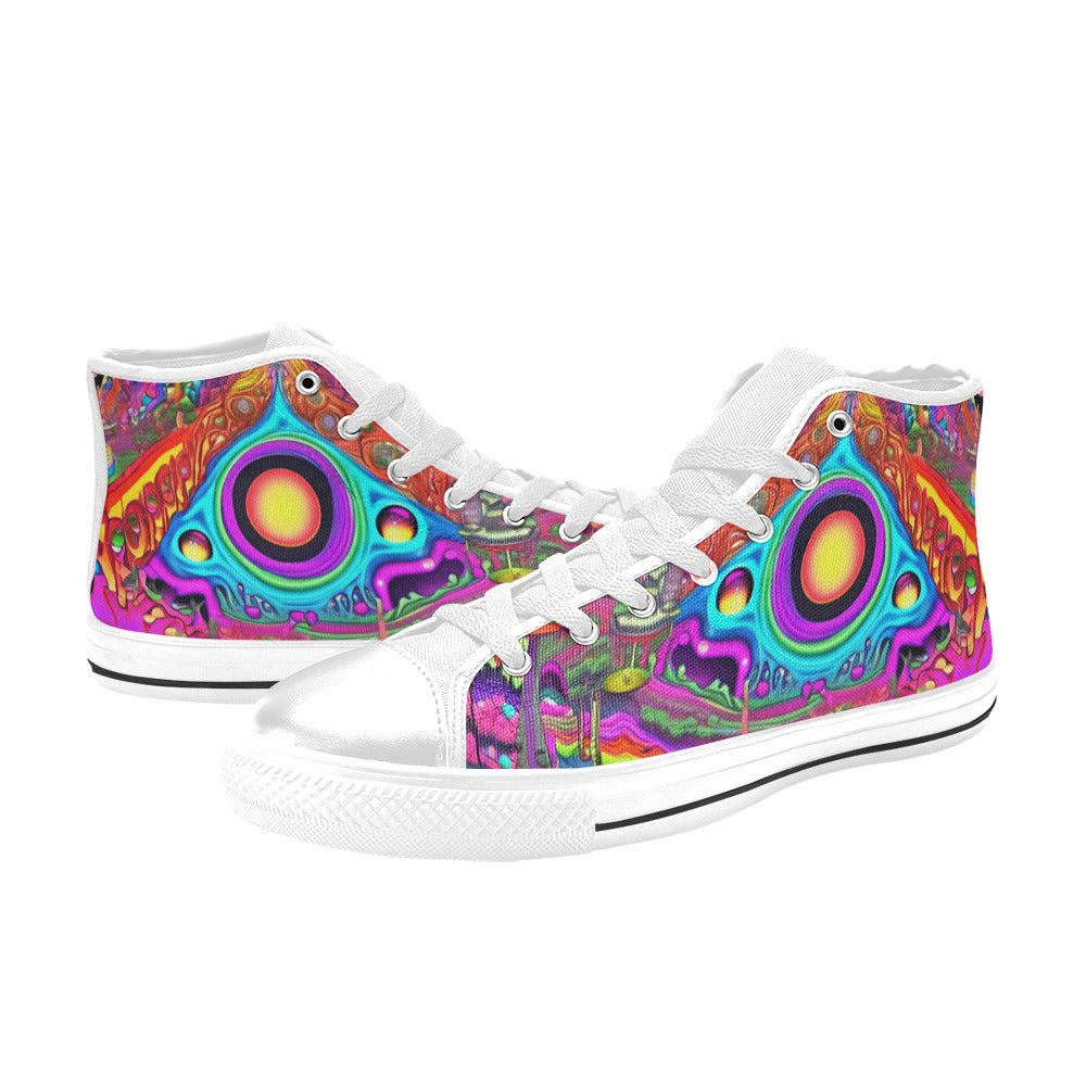 MEN'S Trippy World Art Men’S High Top Canvas Y2K Custom Shoes