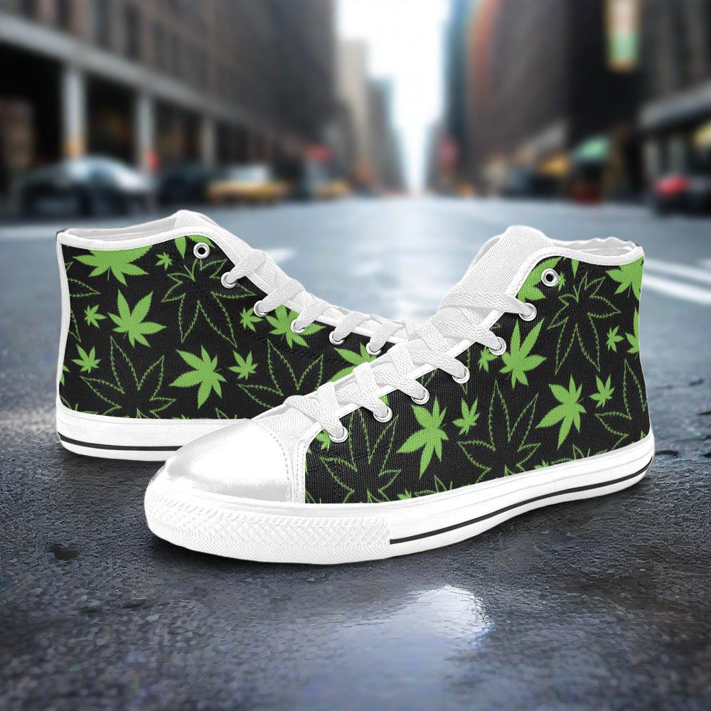 Koi Crimson Black Custom MEN Bold Art - Freaky Shoes | Custom Art Sneakers