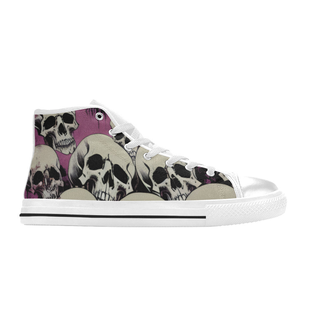 WOMEN'S Cc Skulls Retro High Top Canvas Vibrant Chaos Shoes