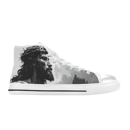 MEN'S Jesus_Ht_06 Men’S High Top Canvas Cottagecore Custom Shoes