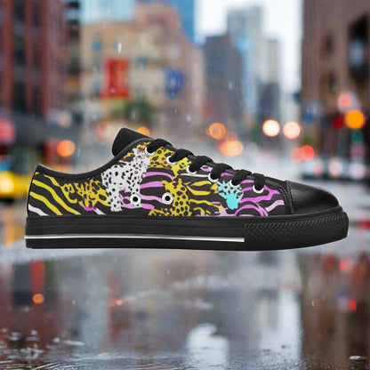 Jellyfish Silver Blue Artistic WOMEN Bold Art - Freaky Shoes | Custom Art Sneakers
