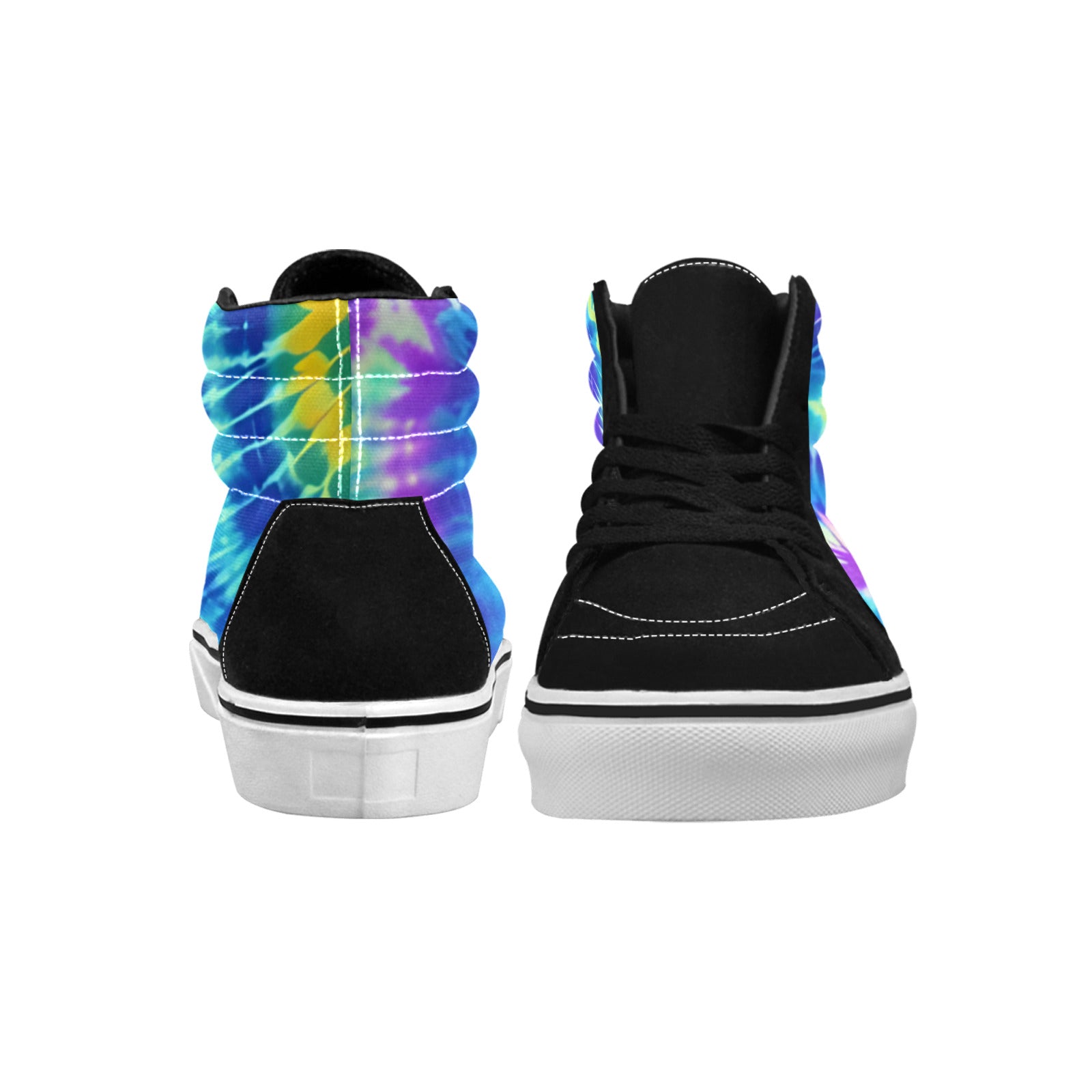 WOMEN'S Psychedelic Art Tie Dye High Top Skateboarding Dreamcore Shoes