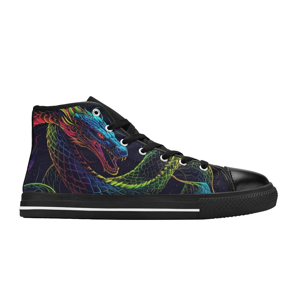 MEN'S Electric Serpent Dream Men’S High Top Canvas Dreamcore Custom Shoes