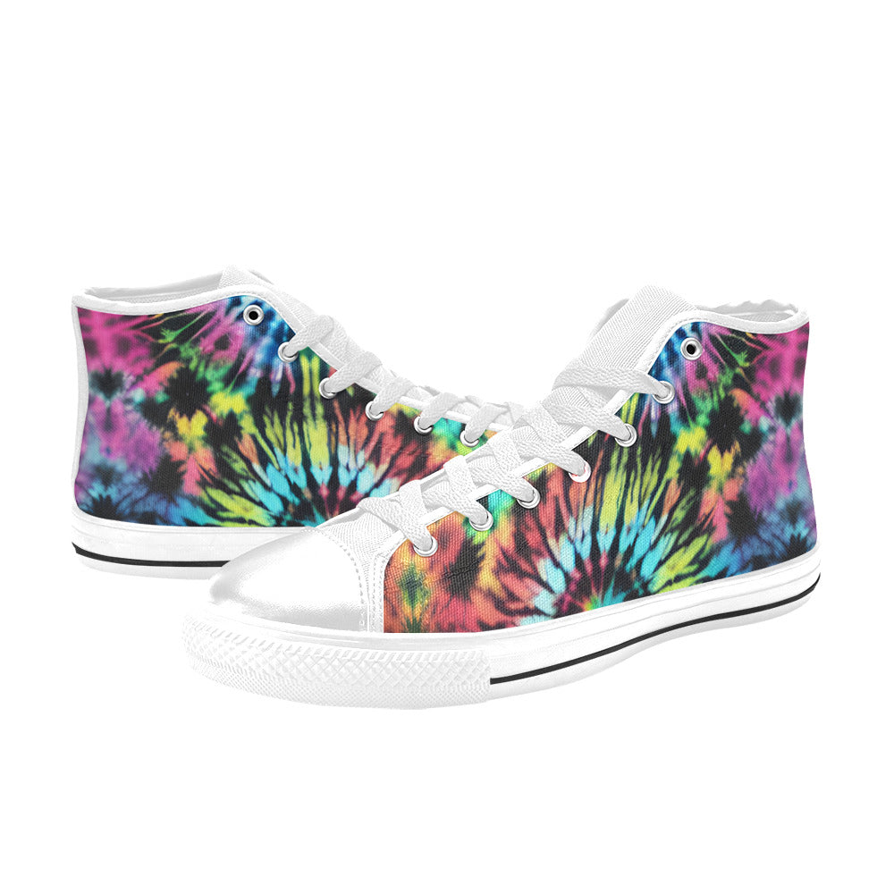 MEN'S Cc Tie Dye Art High Top Canvas Surreal Custom Sneakers