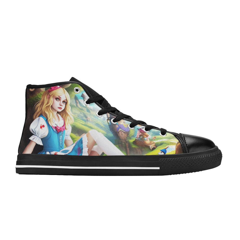 MEN'S Acid Creepy Wonderland Psychedelic High Top Canvas Dreamcore Custom Shoes