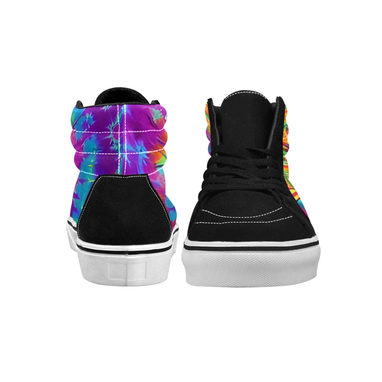 MEN'S Tie Dye Art High Top Skateboarding Dark Academia Custom Shoes