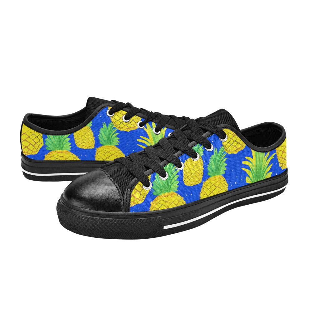 WOMEN'S More Pineapples 2 Canvas Neon Fantasy Shoes
