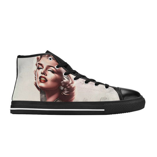 MEN'S Cc Retro Model Men’S High Top Canvas Wallpaper Art Custom Shoes