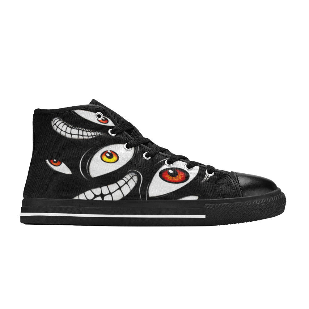 MEN'S Teeth Eyes Men’S High Top Canvas Vivid Custom Shoes